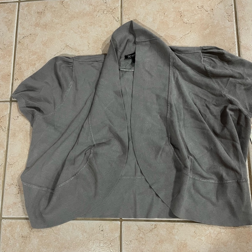 INC International Concepts Heather Gray Knit Top